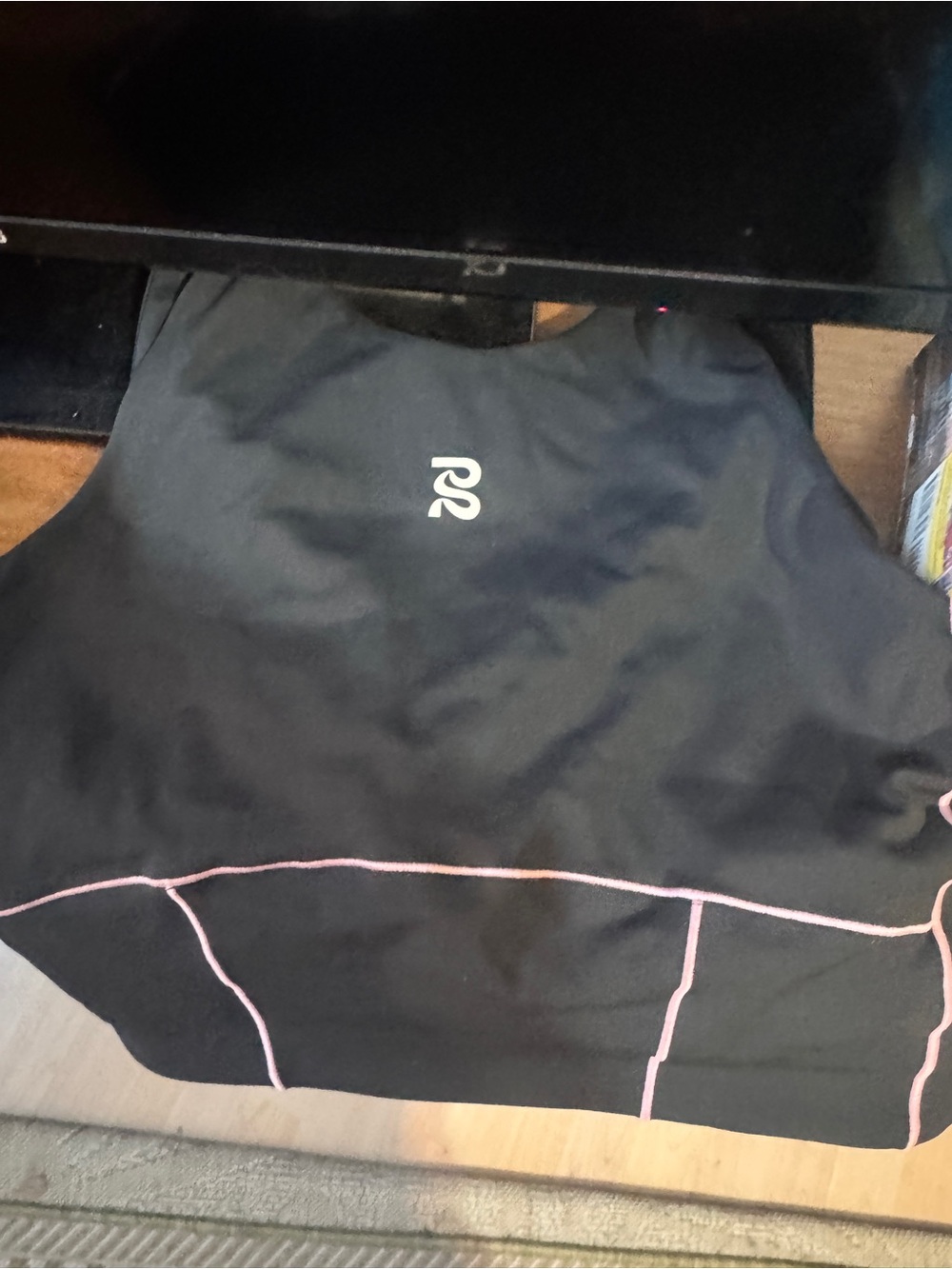 Bandit Black Athletic Tank with Pink Piping